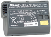  Nikon En-El15a 1900mAh.   Nikon 1 V1, D7000, D800, D600