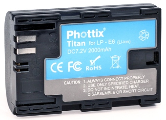 Phottix LP-E6 Titan 2000mAh