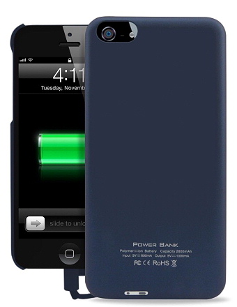 Magnetic PowerCase for iPhone 5/5S 2800mAh