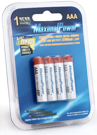 MaximalPower 4x AAA 1200mAh