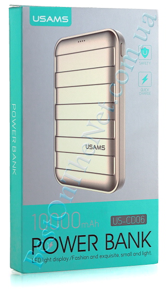 USAMS US-CD06 Dual USB Power Bank 10 000 mAh
